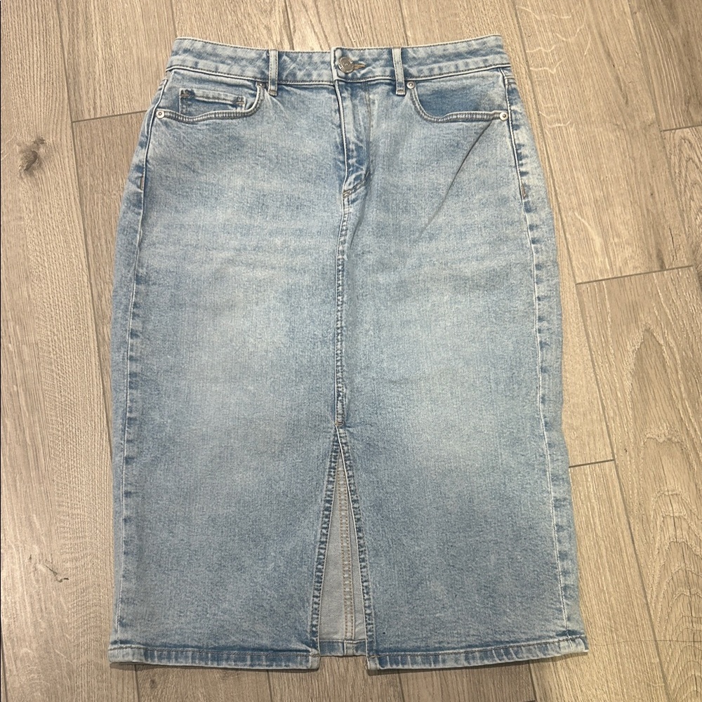 LOFT Light Blue Denim Skirt